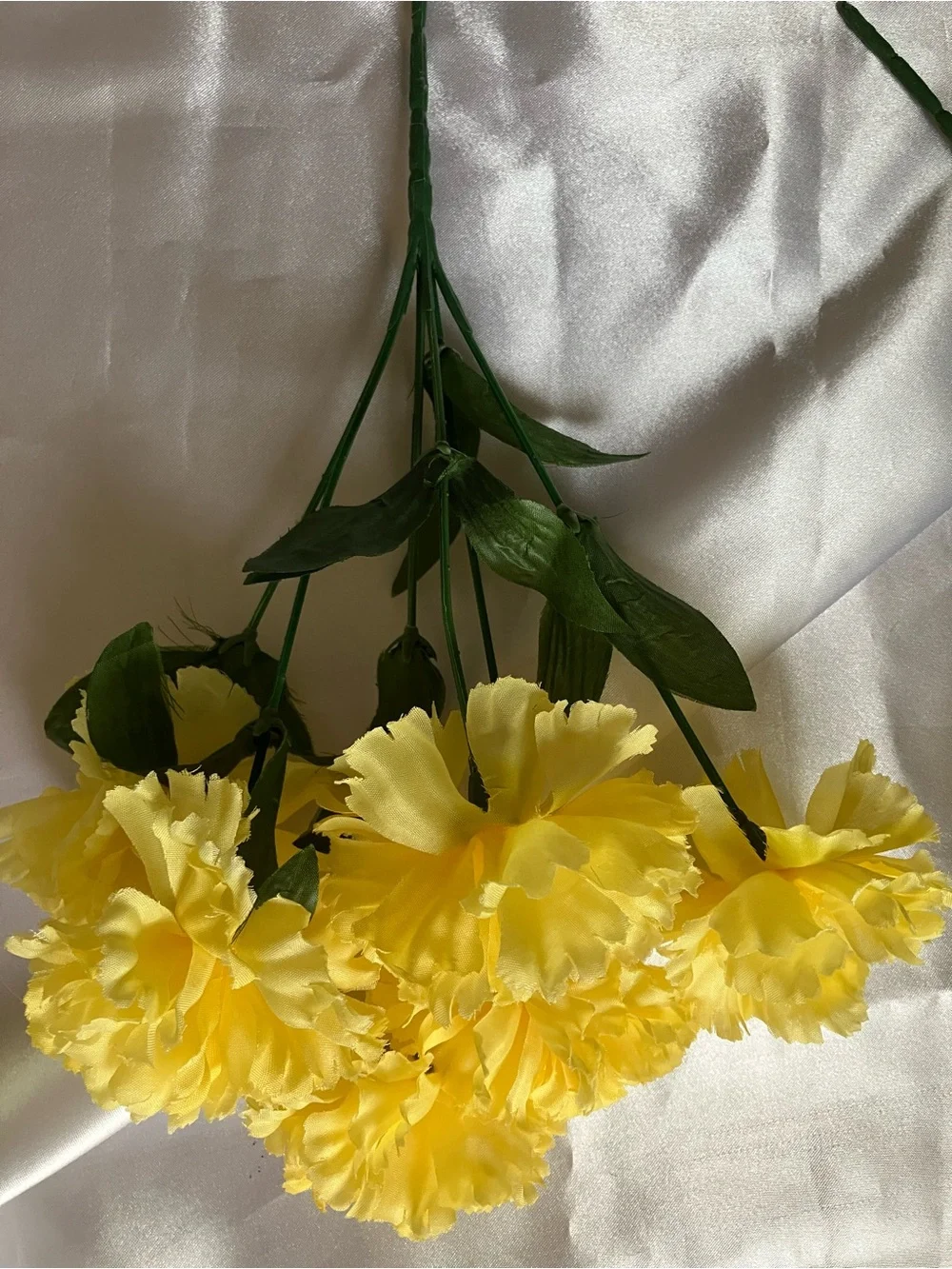 New 10 Bunches of Artificial Yellow Carnation Bouquet